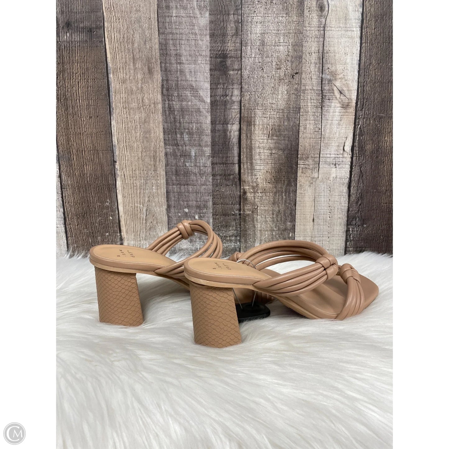 Sandals Heels Block By A New Day In Tan, Size: 9