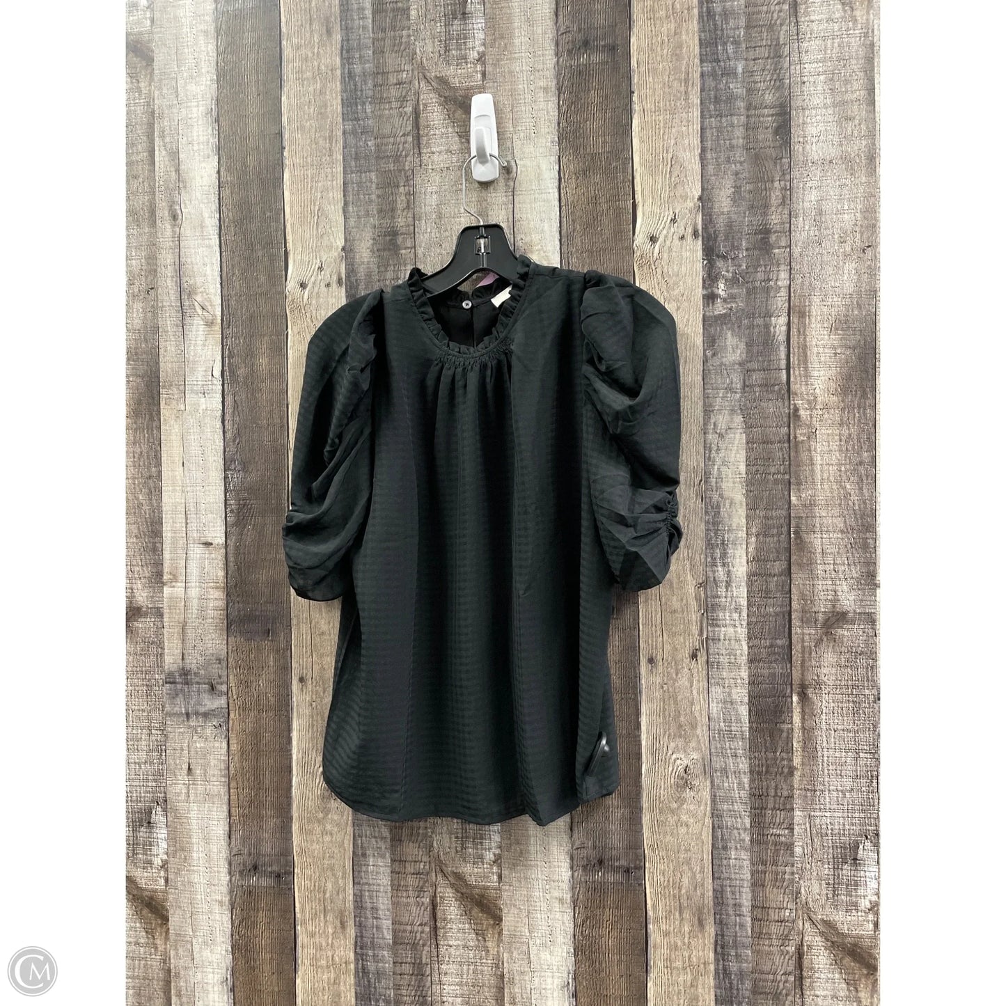 Top Short Sleeve By Loft In Black, Size: Xs