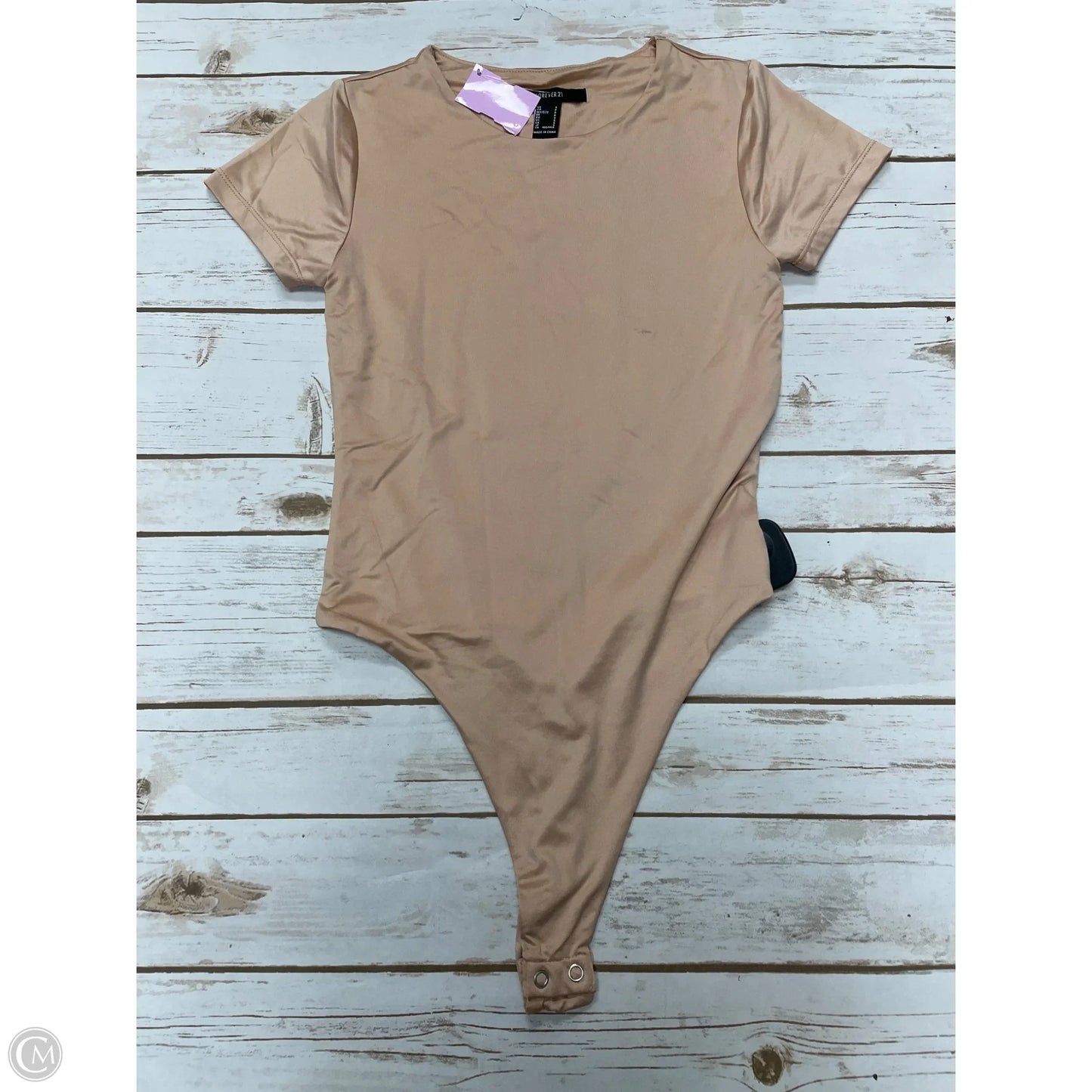 Top Short Sleeve By Forever 21 In Orange, Size: S
