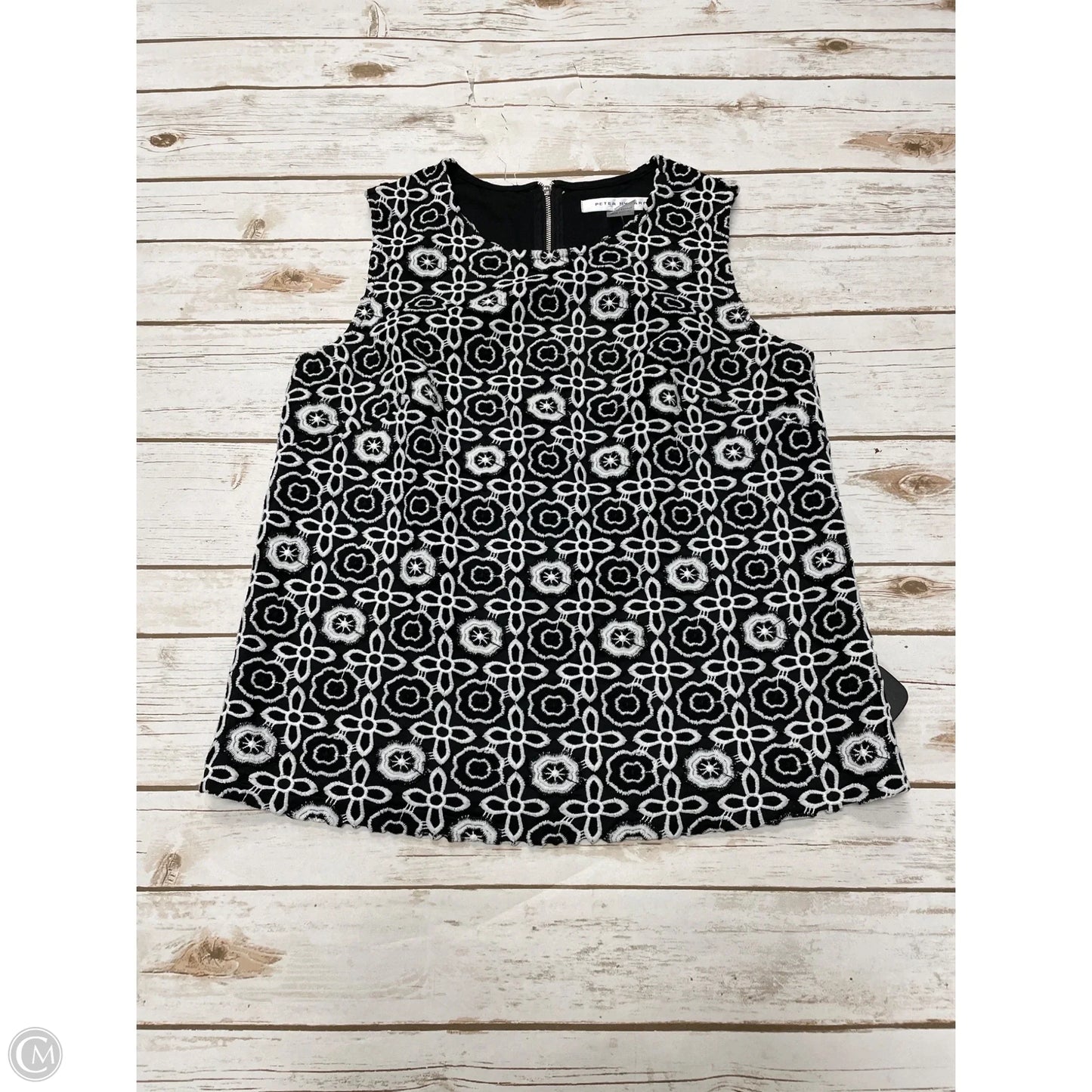 Blazer By Chicos In Black & White, Size: L