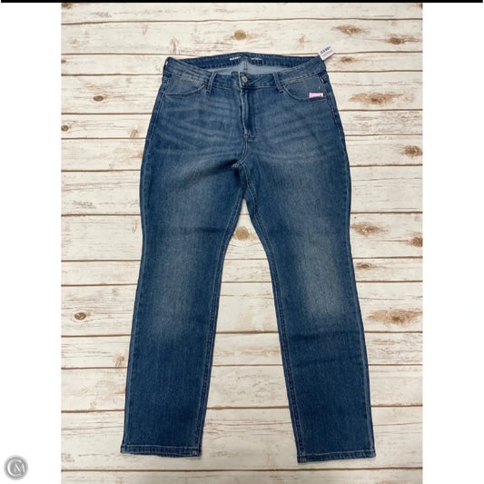 Jeans Straight By Old Navy In Blue Denim, Size: 14p