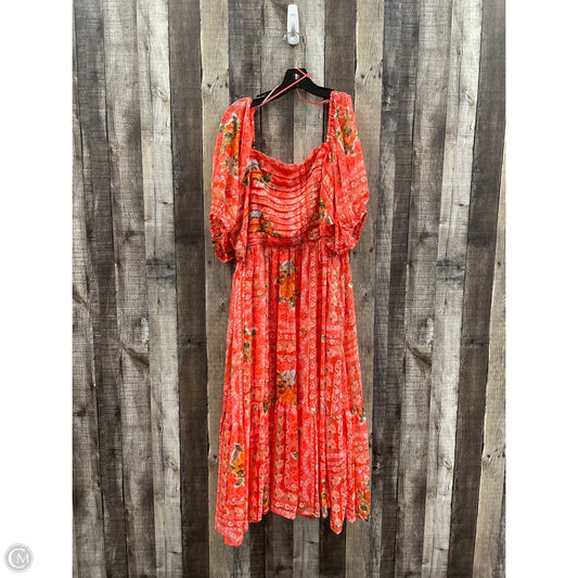 Dress Casual Midi By Lc Lauren Conrad In Floral Print, Size: 1x