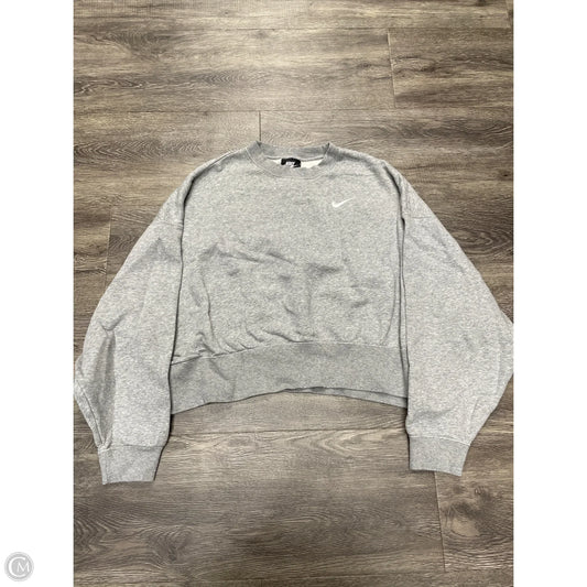 Sweatshirt Crewneck By Nike Apparel In Grey, Size: S