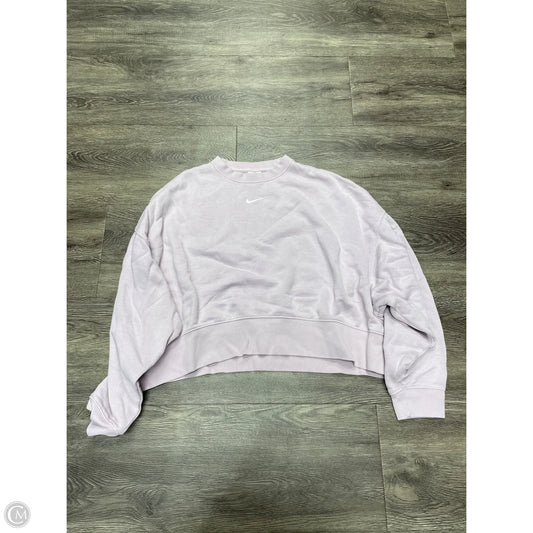 Sweatshirt Crewneck By Nike In Purple, Size: M