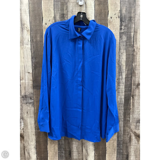 Tunic Long Sleeve By Shein In Blue, Size: 3x