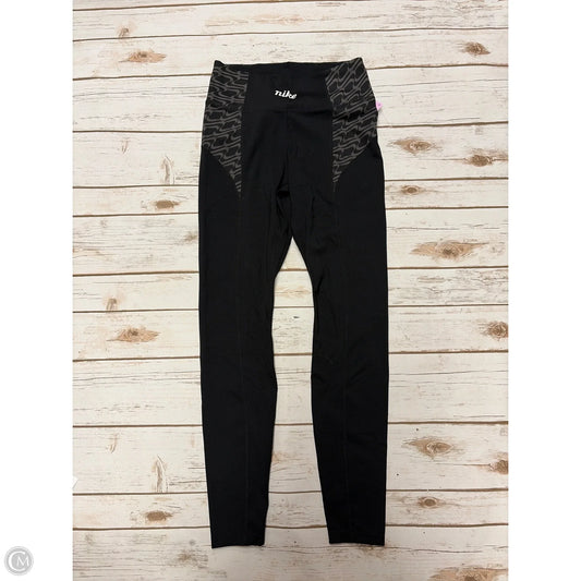 Athletic Leggings By Nike In Black, Size: S