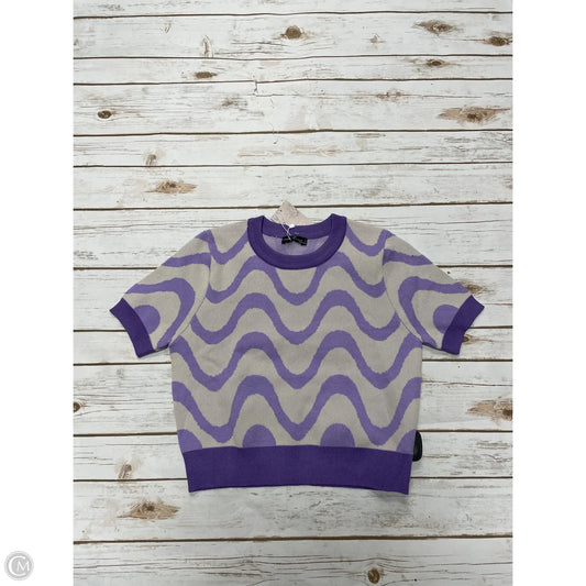 Top Short Sleeve By Cme In Purple, Size: S