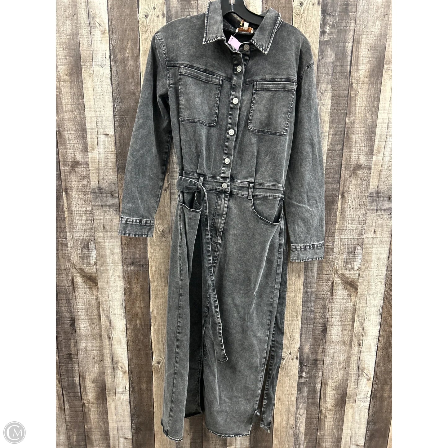 Dress Casual Maxi By Skies Are Blue In Black Denim, Size: Xs