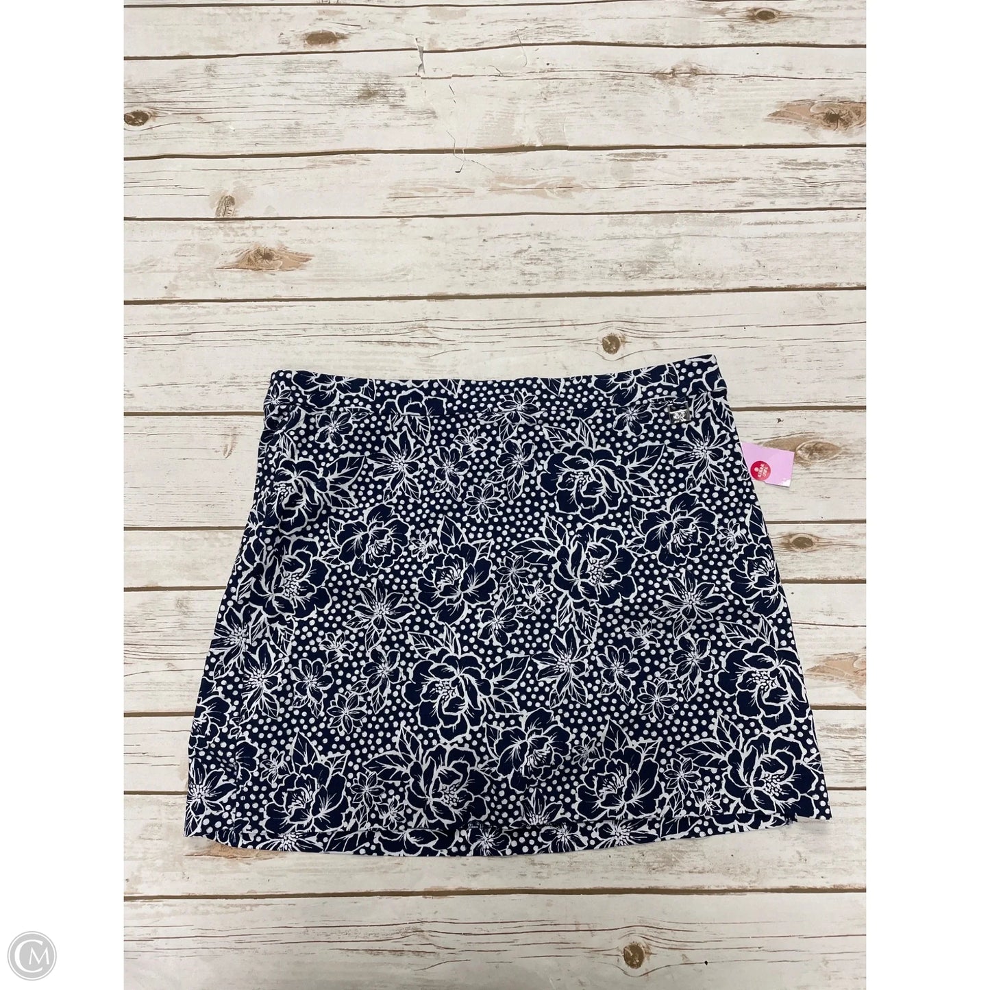 Skort By Rafaella In Blue & White, Size: L