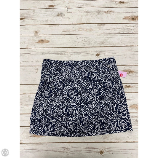 Skort By Rafaella In Blue & White, Size: L