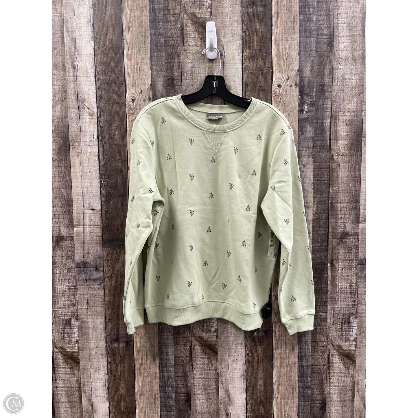 Sweatshirt Crewneck By Style And Company In Green, Size: S