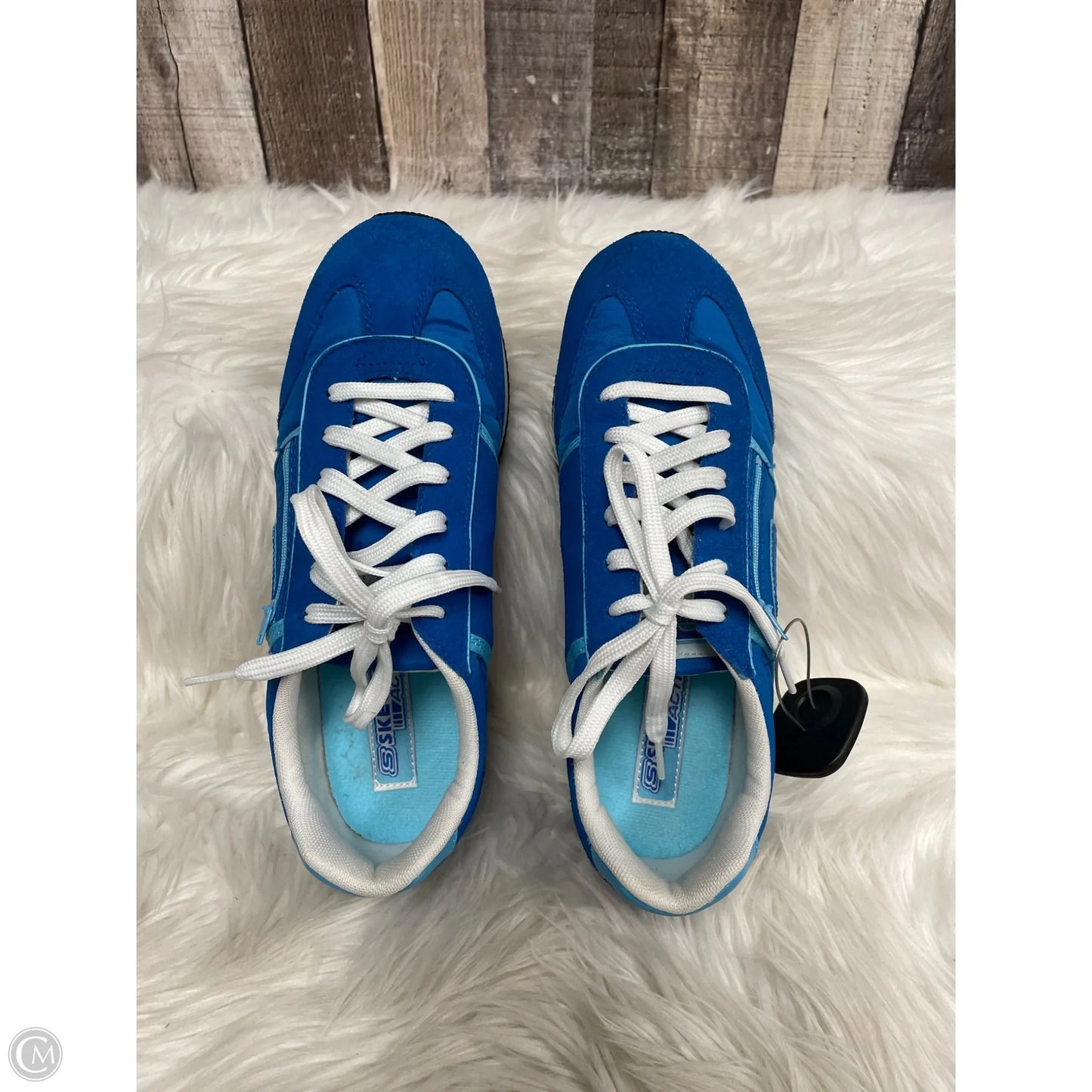 Shoes Athletic By Skechers In Blue & White, Size: 9