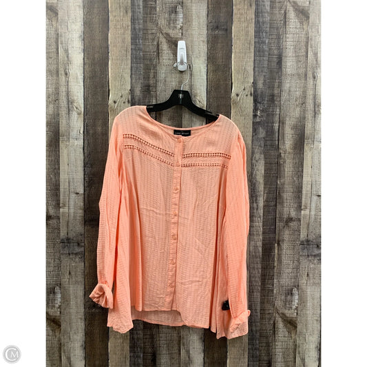 Top Long Sleeve By Lane Bryant In Peach, Size: 1x