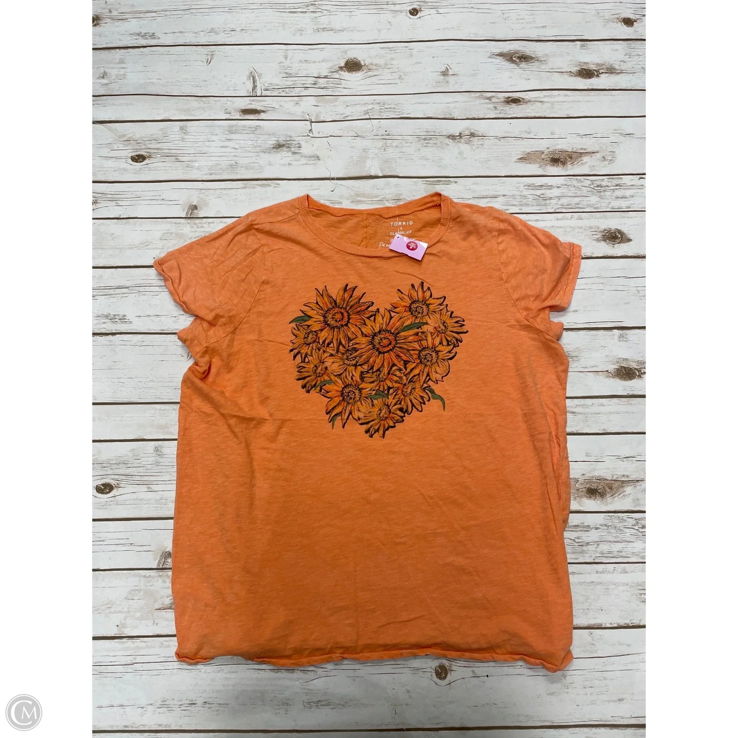 Top Short Sleeve By Torrid In Orange, Size: 3x