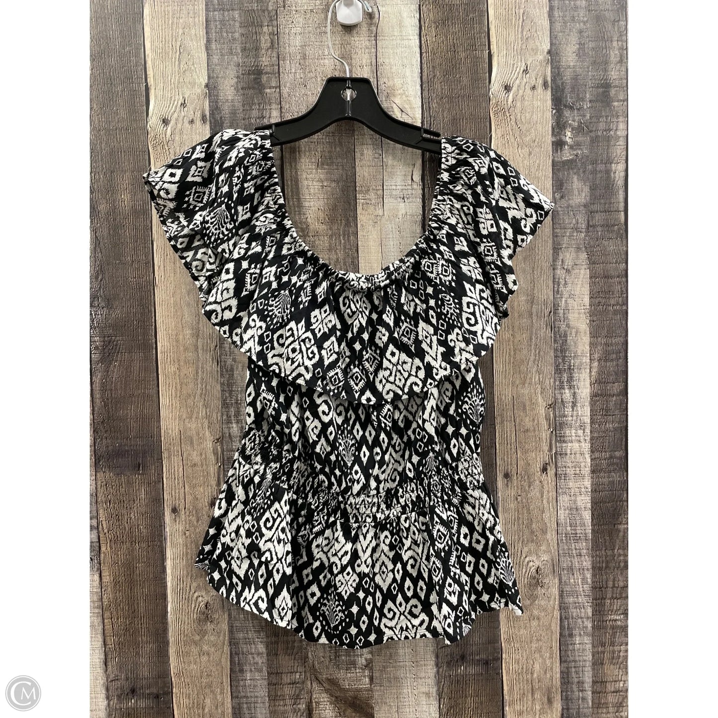 Top Sleeveless By Old Navy In Black & White, Size: M