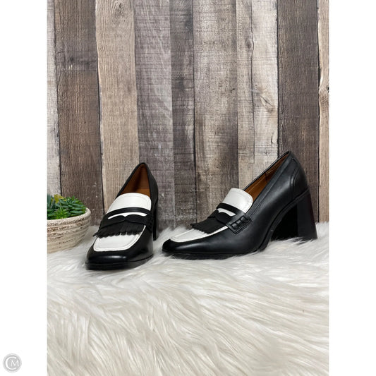 Shoes Heels Block By Marc Fisher In Black & White, Size: 7