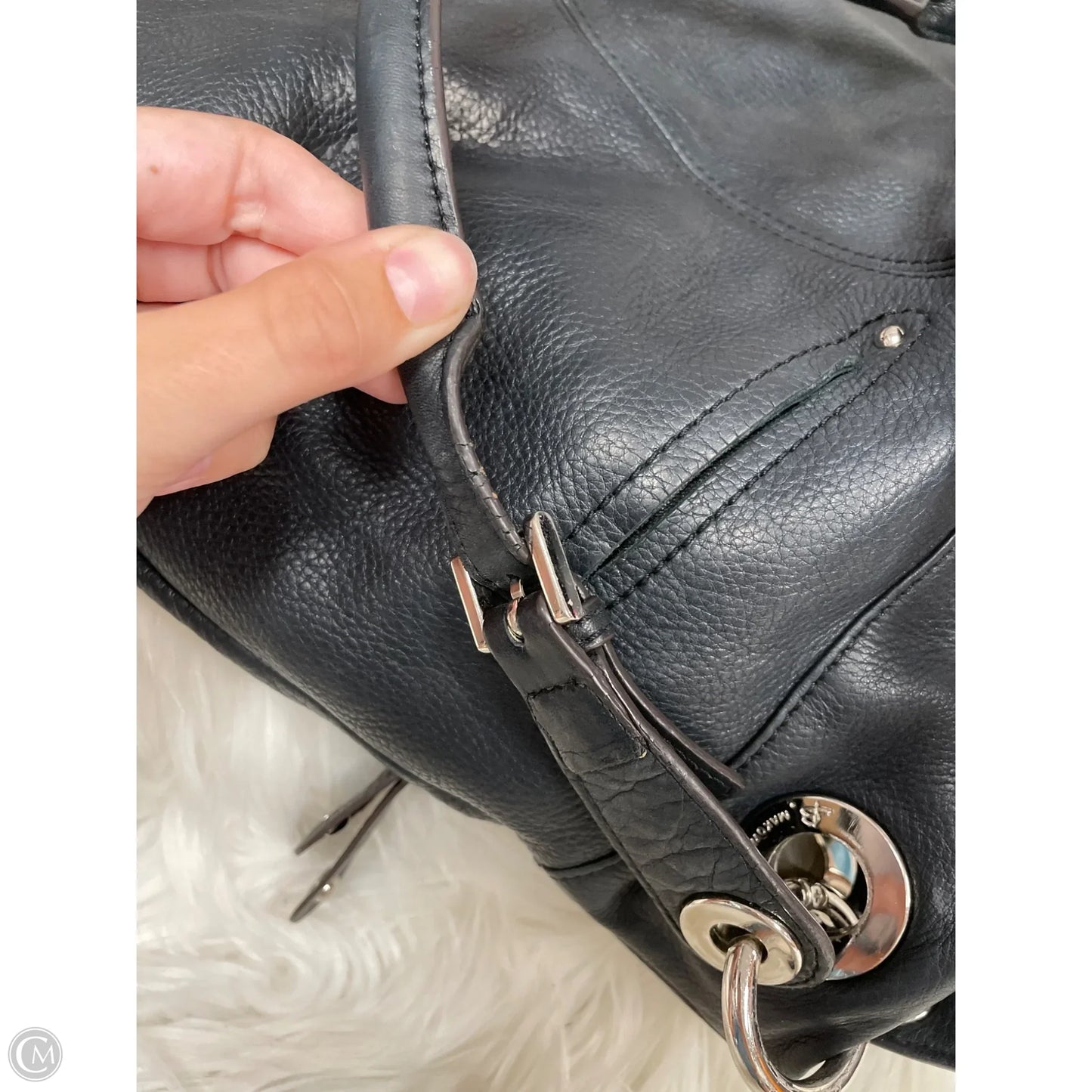 Handbag Leather By B. Makowsky, Size: Medium