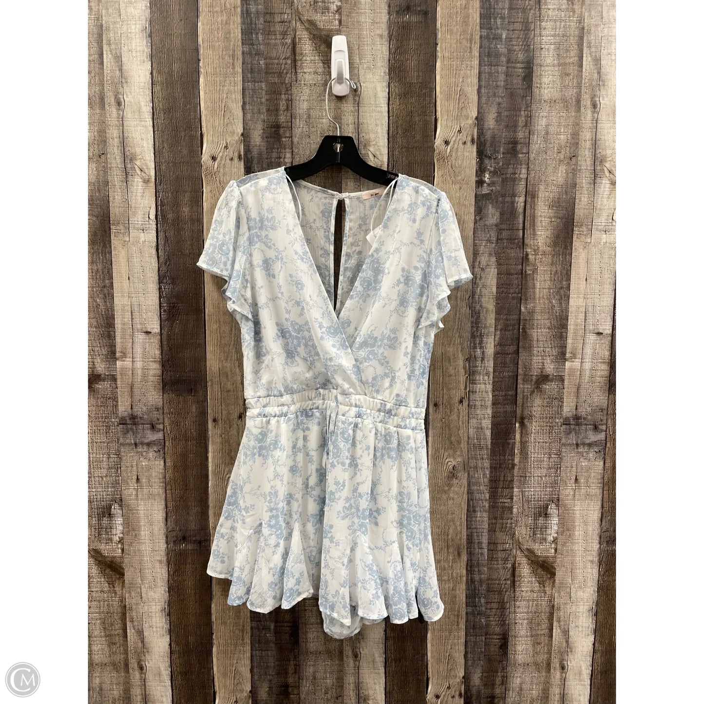 Romper By Mon Ami In Blue & White, Size: L