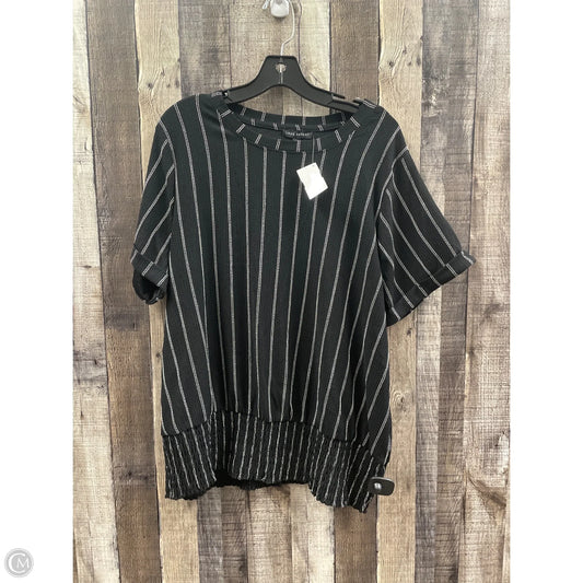 Top Short Sleeve By Lane Bryant In Black & White, Size: L