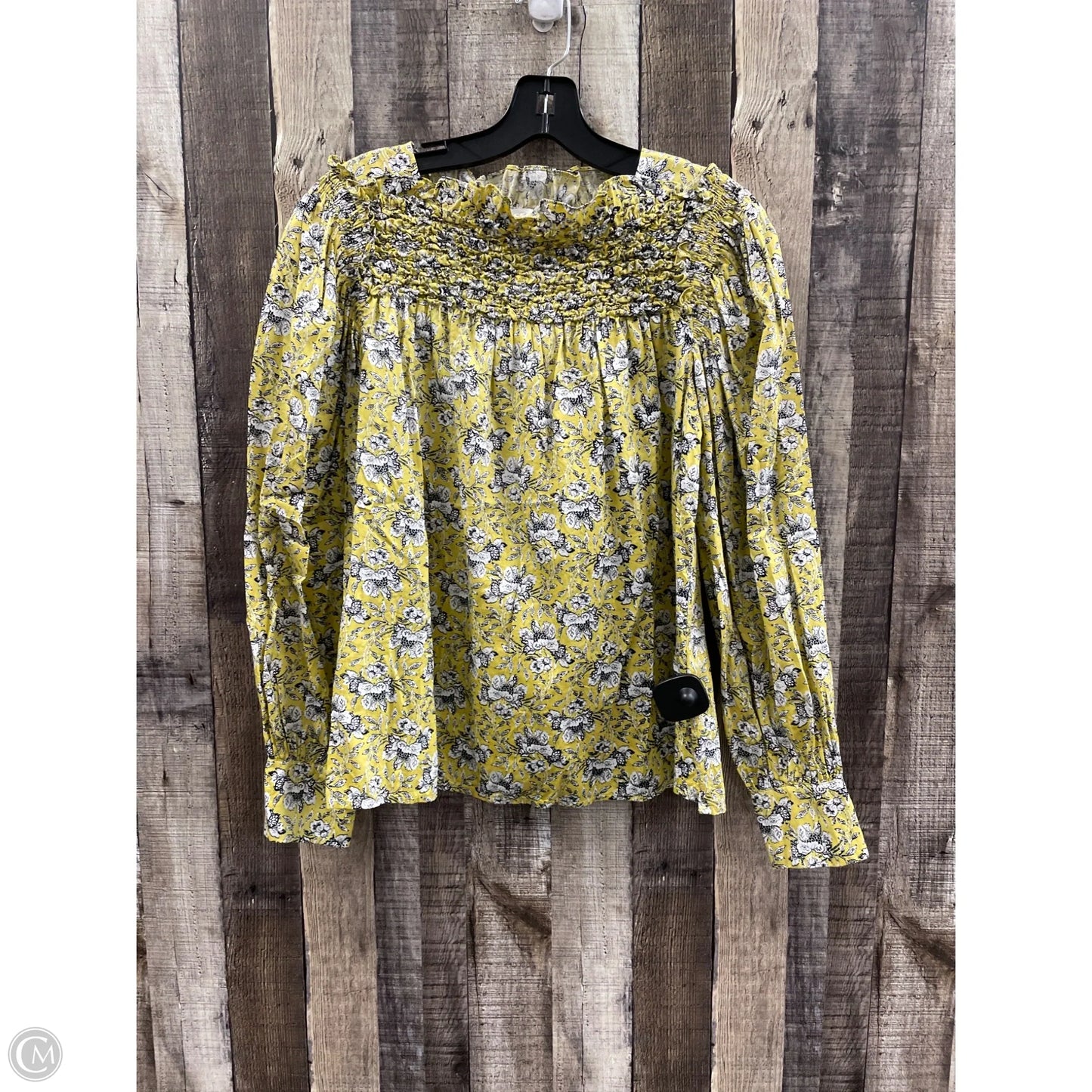 Top Long Sleeve By Rebecca Taylor In Floral Print, Size: M