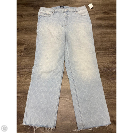 Jeans Straight By Express In Blue Denim, Size: 16