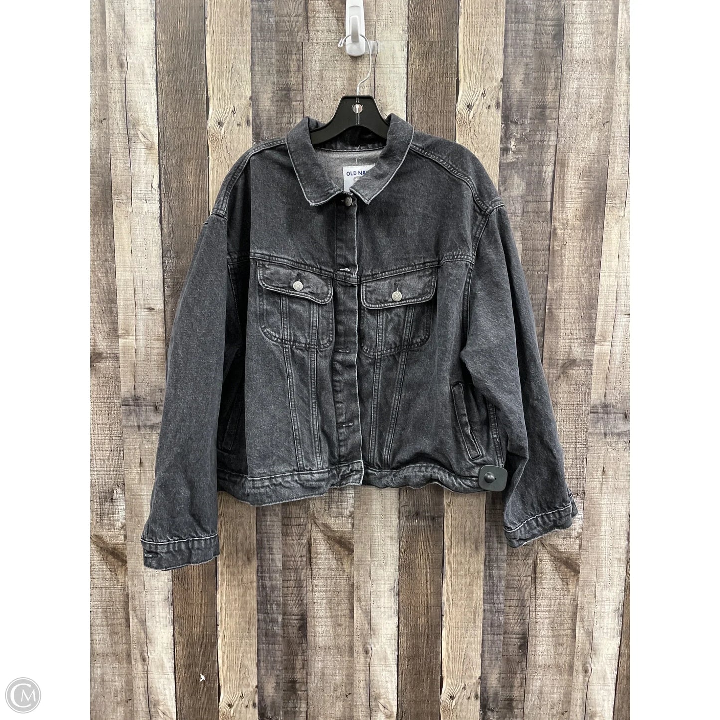 Jacket Denim By Old Navy In Black Denim, Size: Xxl