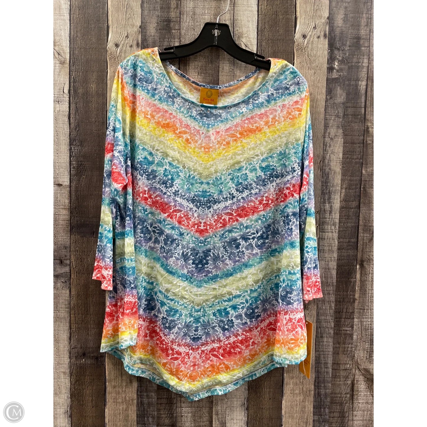 Top Long Sleeve By Ruby Rd In Multi-colored, Size: 1x