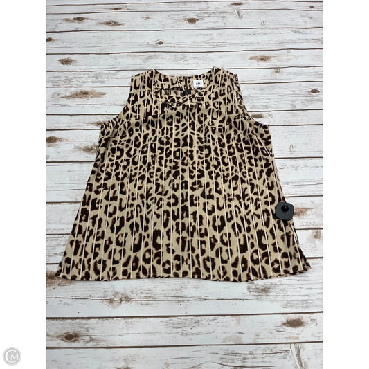 Top Sleeveless By Cabi In Animal Print, Size: M