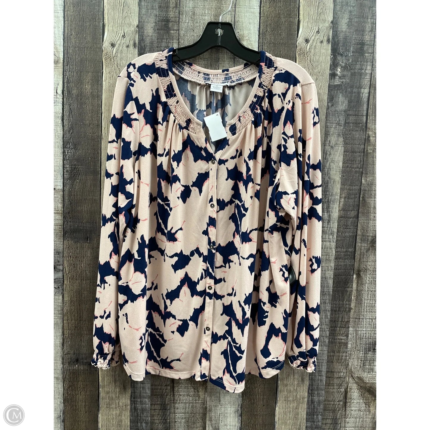 Top Long Sleeve By Liz Claiborne In Multi-colored, Size: 1x