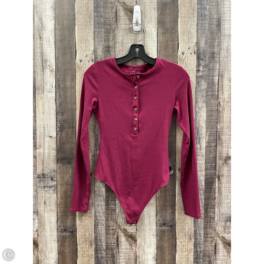 Bodysuit By American Eagle In Maroon, Size: S