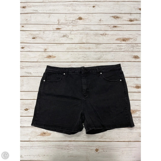 Shorts By Terra & Sky In Black Denim, Size: 22