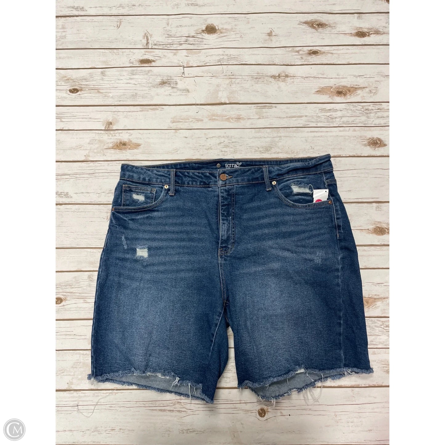 Shorts By Terra & Sky In Blue Denim, Size: 20