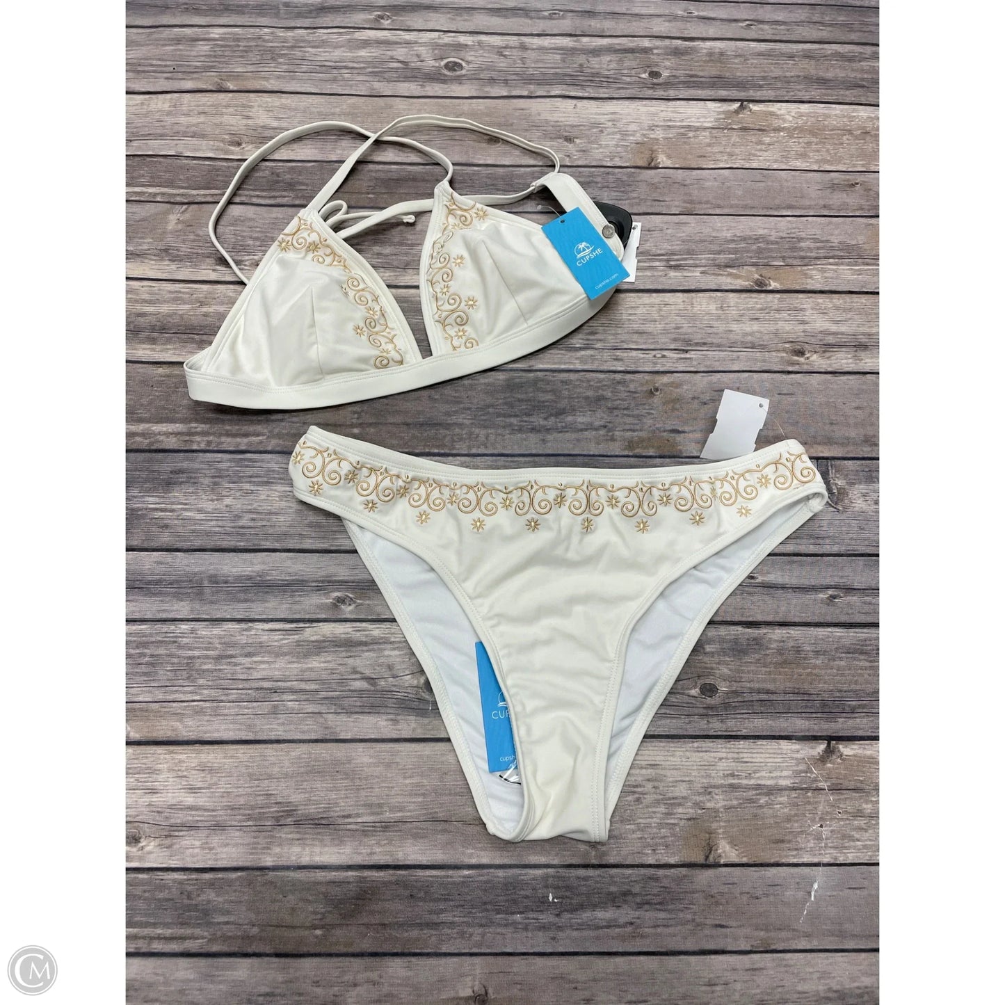 Swimsuit 2pc By Cupshe In Cream, Size: M