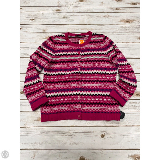 Sweater Cardigan By Talbots In Pink, Size: M