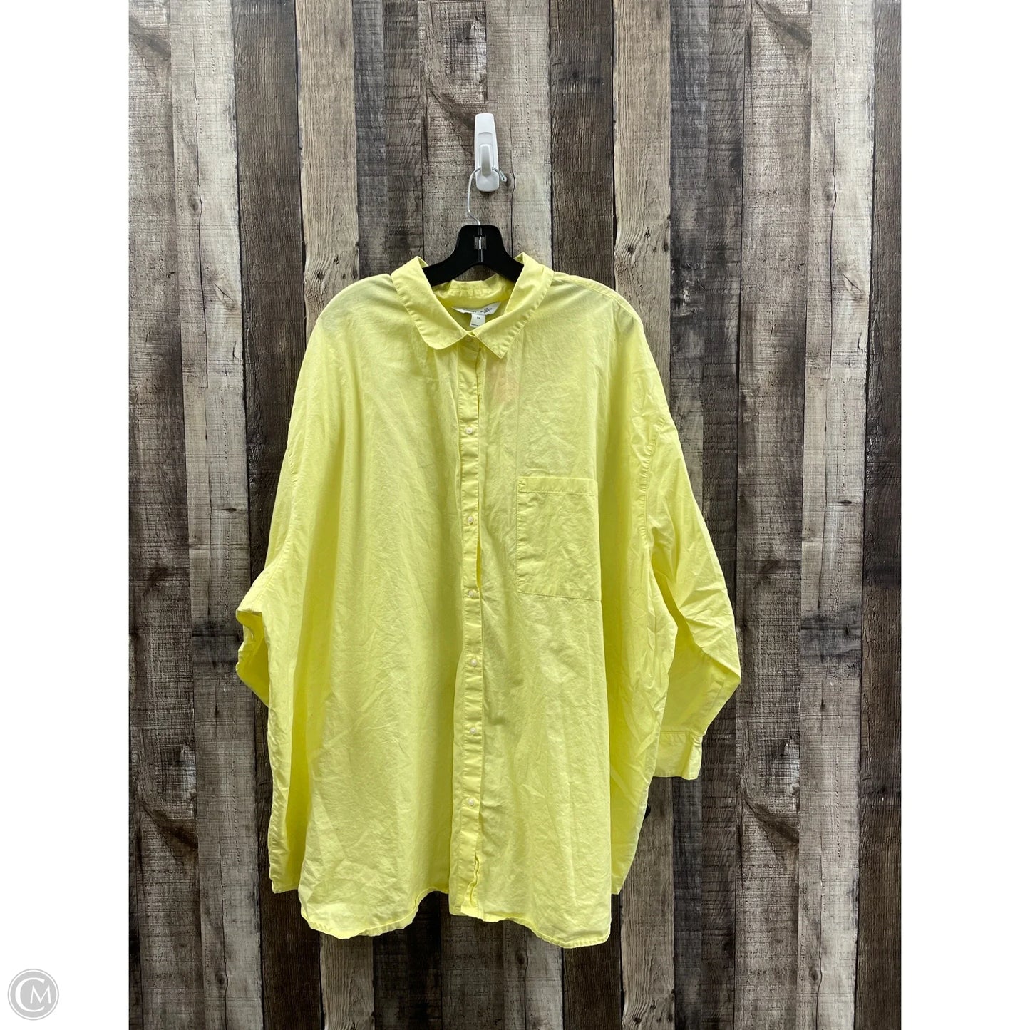 Top Long Sleeve By Old Navy In Yellow, Size: 4x