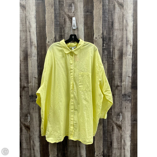 Top Long Sleeve By Old Navy In Yellow, Size: 4x