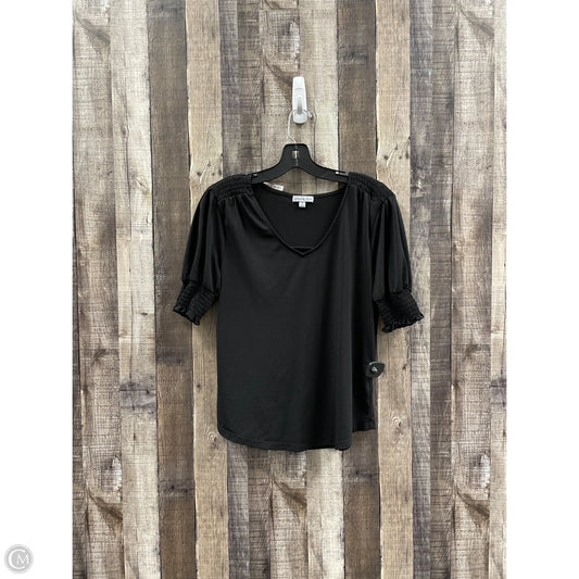 Top Short Sleeve By Ophelia Roe In Black, Size: S