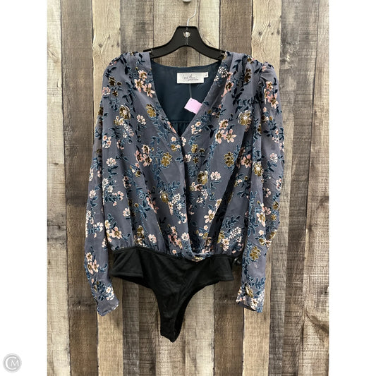 Bodysuit By Cme In Floral Print, Size: L