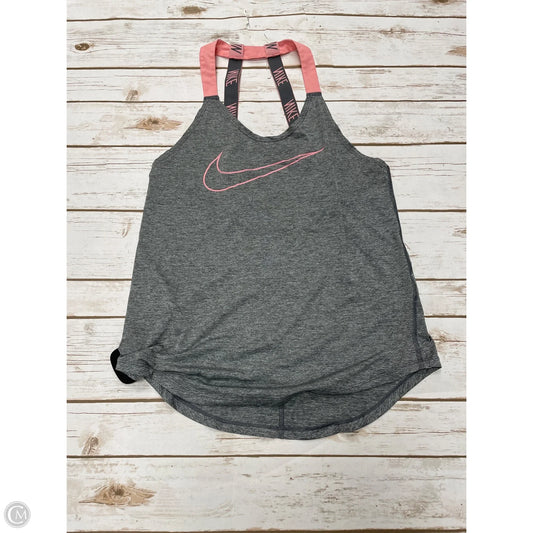 Athletic Tank Top By Nike Apparel In Grey, Size: S