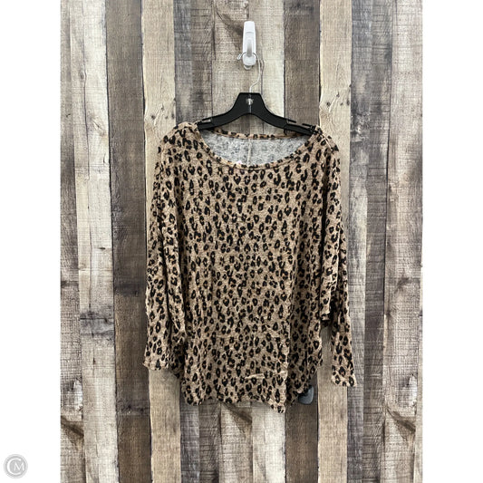 Top Long Sleeve By Maurices In Animal Print, Size: Xs
