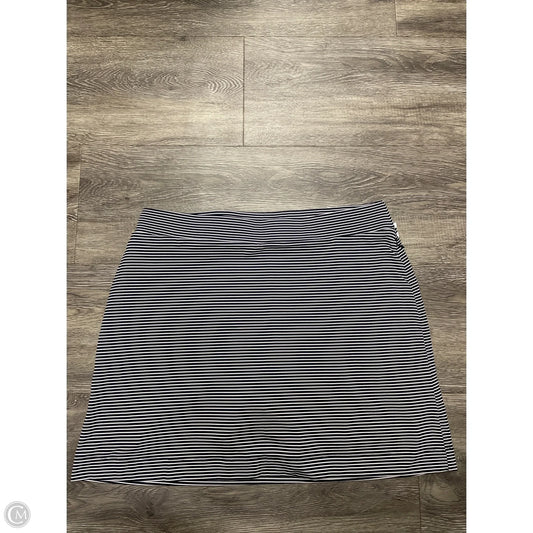 Athletic Skirt By Chicos In Striped Pattern, Size: L