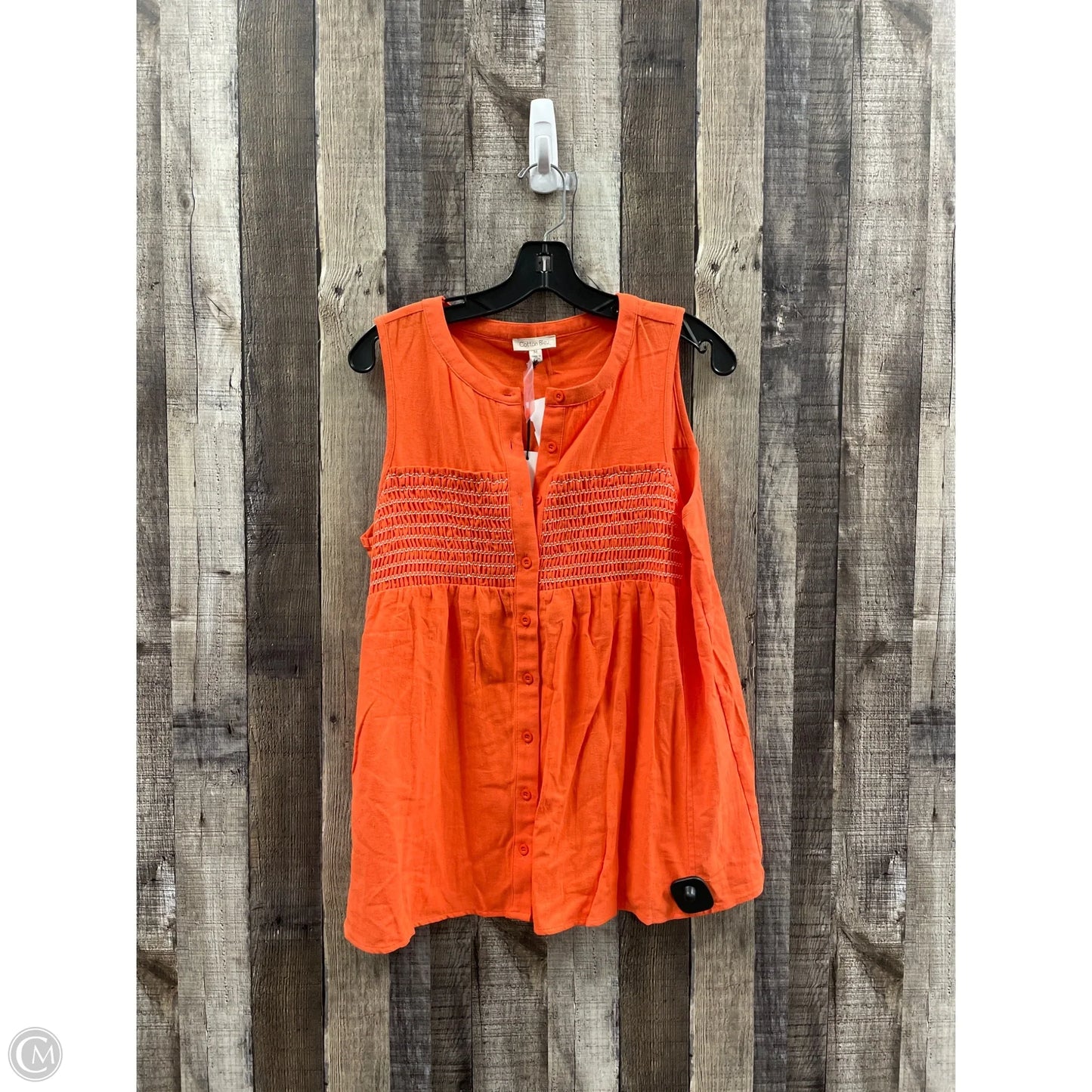 Dress Casual Short By Cotton Bleu In Orange, Size: M