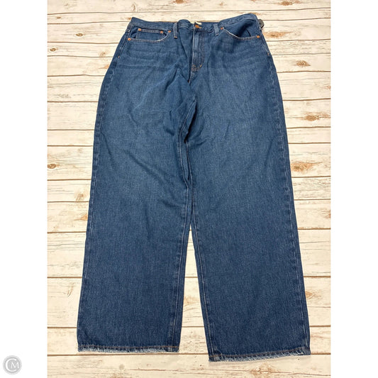 Jeans Straight By Madewell In Blue Denim, Size: 16