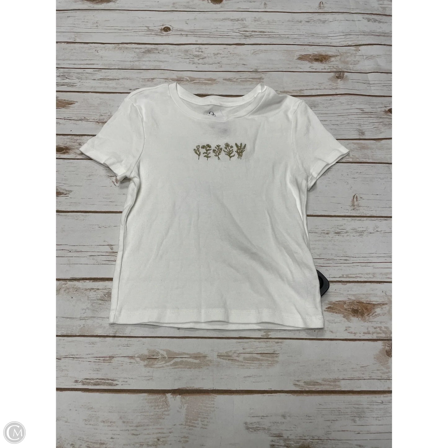 Top Short Sleeve By Clothes Mentor In White, Size: L