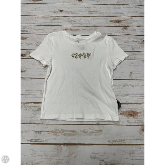 Top Short Sleeve By Clothes Mentor In White, Size: L