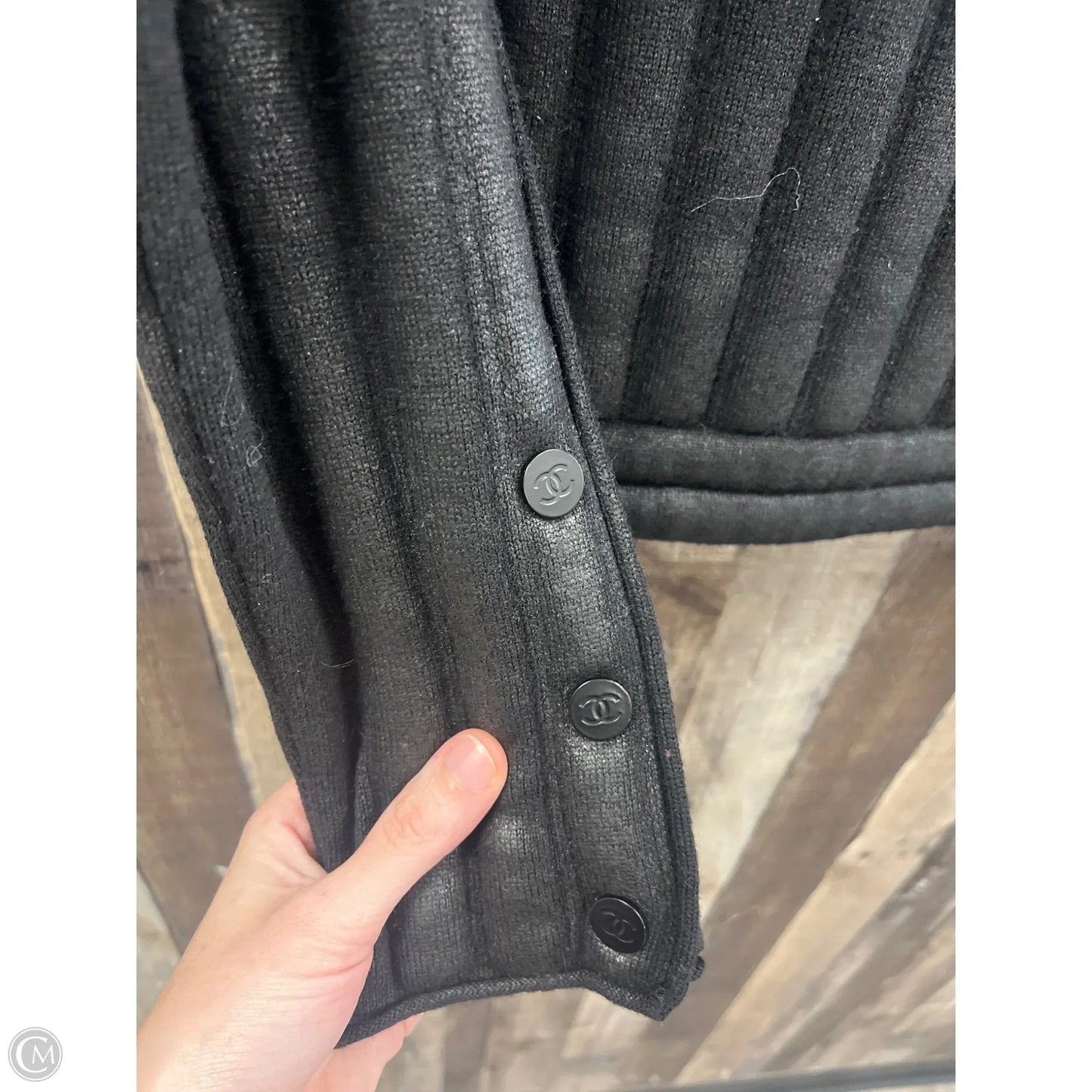 Jacket Luxury Designer By Chanel In Black, Size: 8