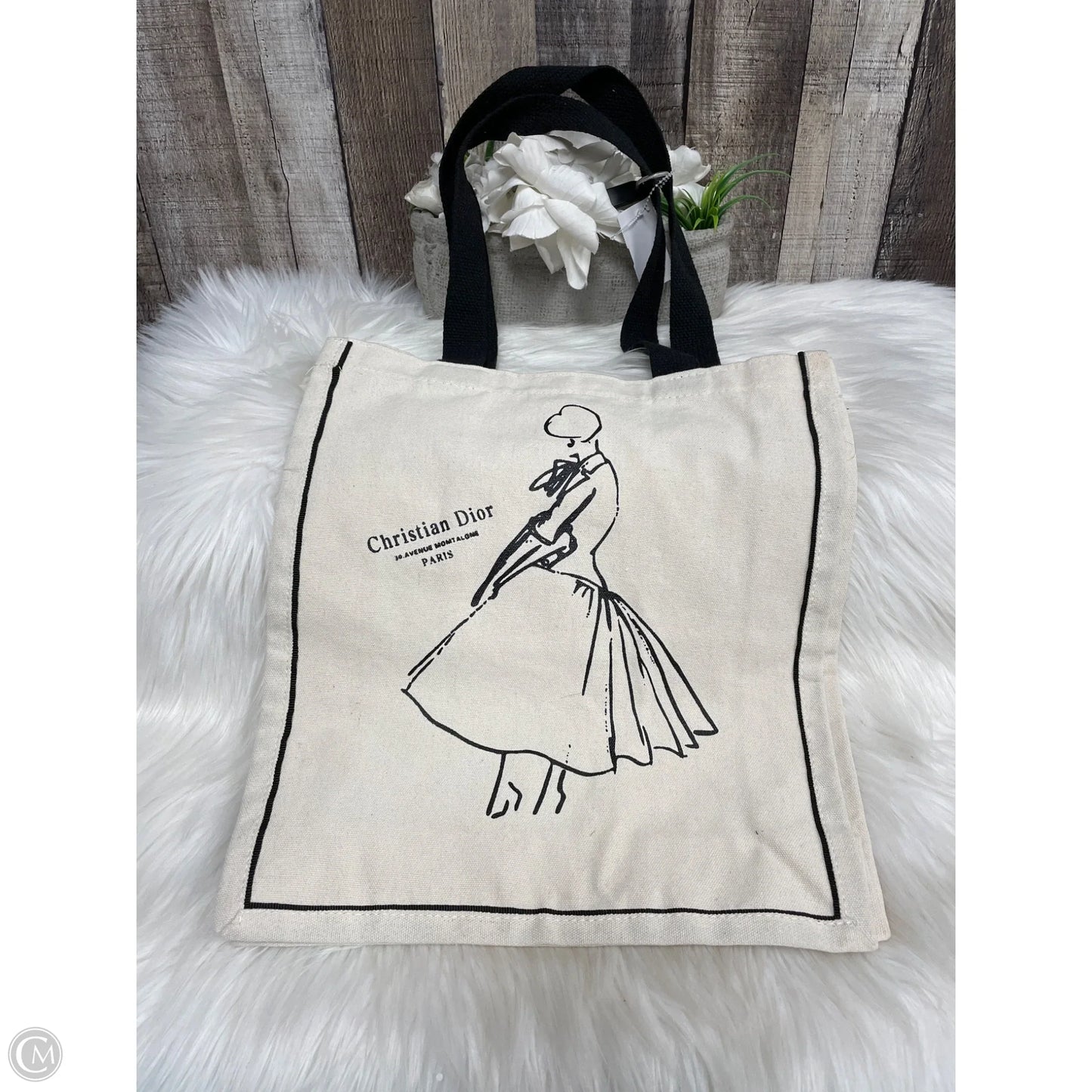 Tote Luxury Designer By Dior, Size: Medium