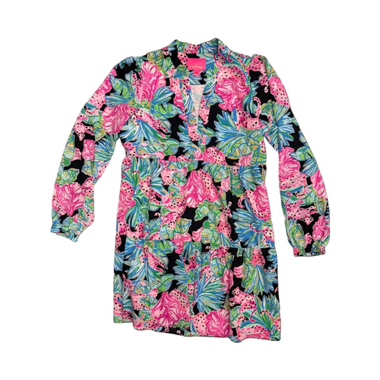 Dress Designer By Lilly Pulitzer In Black & Pink, Size: M