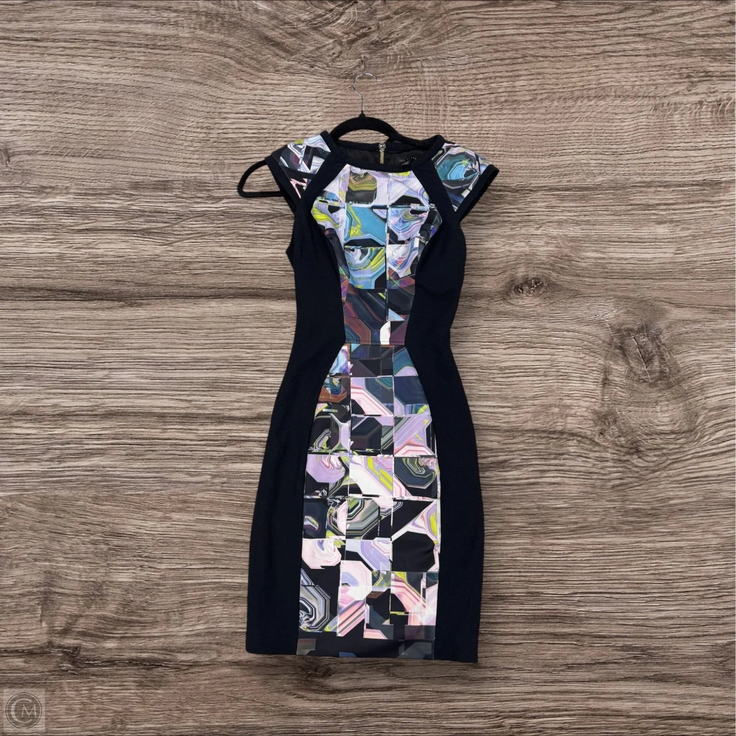 Dress Casual Short By Ted Baker In Black & Pink, Size: 0