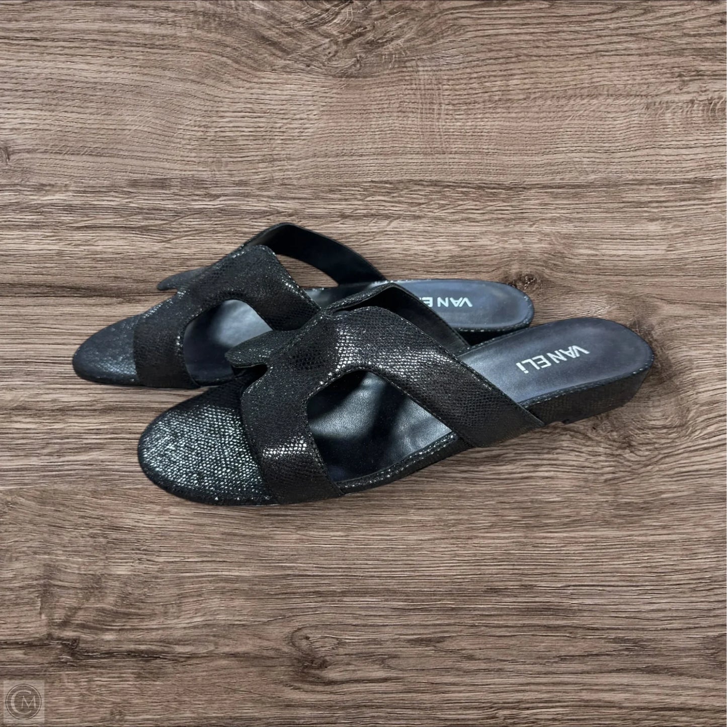 Sandals Flats By Vaneli In Black, Size: 9.5